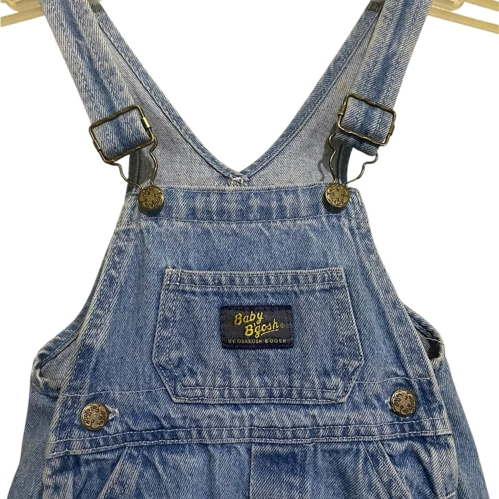 Vintage OshKosh B’Gosh Vestback Carpenter Denim Overalls Baby 6-9 Months